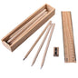 Colorful Wooden Pencil Set with Pencil Box, Ruler & Sharpener | Complete Stationery Kit for Kids, Artists & Architects – NISHU Superstores