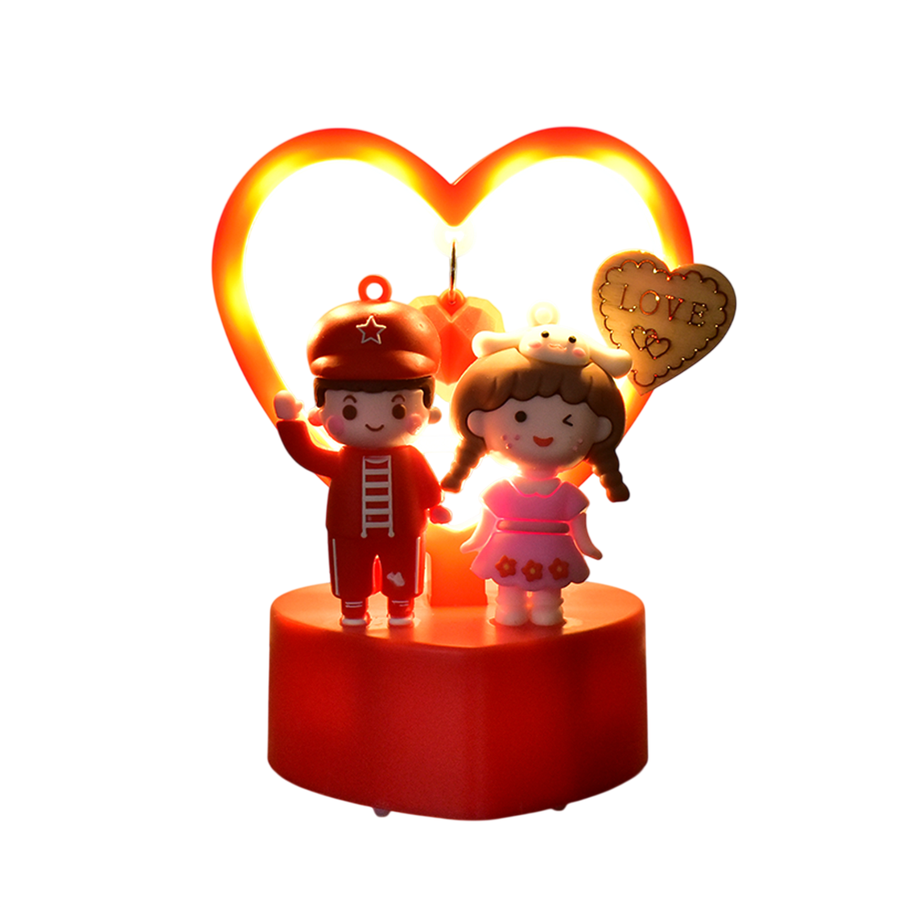Cute Romantic Couple Love Showpiece with Heart Frame (1 Pc) | Decorative Couple Figurine for Home, Bedroom & Gifting – NISHU Superstores