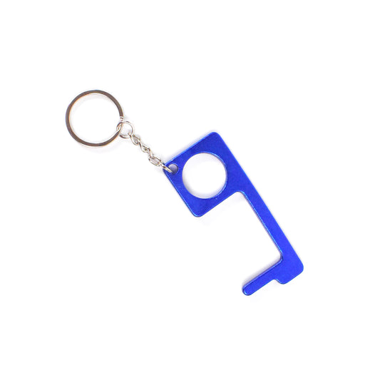 Metal Key Shape Keychain Door Opener Tool (1 Pc)