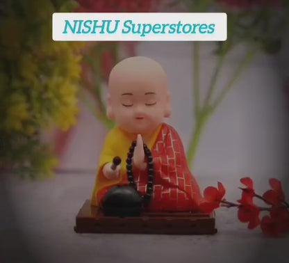 Solar Powered Sitting Buddha Statue with Moving Head & Hand (Medium, 1 Pc) | Energy Saving Decorative Showpiece for Home, Office & Garden – NISHU Superstores