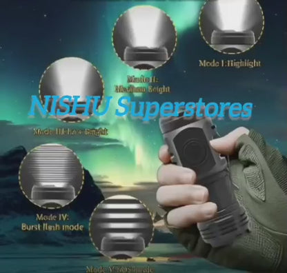 Small LED Torch with 5 Lighting Modes | Portable Rechargeable Flashlight for Emergency, Camping & Outdoor Use (1 Pc) – NISHU Superstores