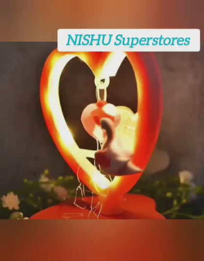 Heart-Shaped Decorative Love Showpiece (1 Pc) | Romantic Home Décor Accent for Bedroom, Living Room & Gifting – NISHU Superstores