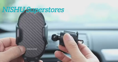 Universal Air Vent Gravity Car Phone Holder Mount | Automatic Clamping Mobile Stand for Dashboard & AC Vent | Compatible with All Smartphones | NISHU Superstores