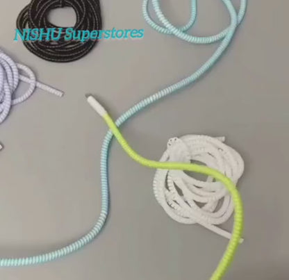 Metallic Finish Cable Spiral Protector – Wire Repair & Cord Protector Cable Wrap Cover for Mac Charging Cable, Headphones & USB Cables | NISHU Superstores