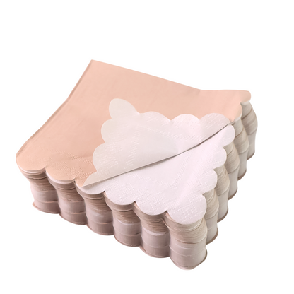 Disposable Scalloped Edge Tissue Napkins (120 Pcs Set) | Soft & Absorbent Paper Napkins for Dining, Parties & Events | NISHU Superstores